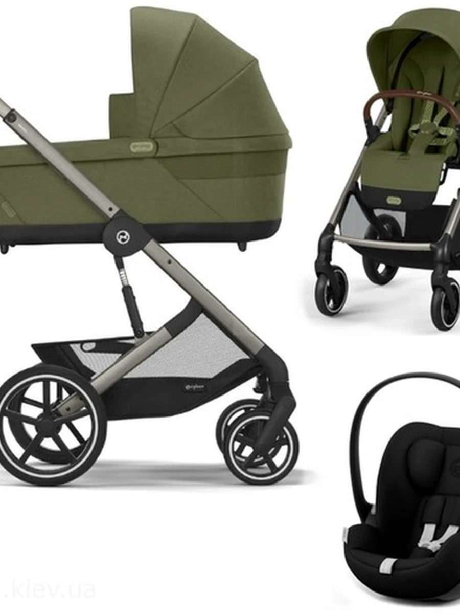 Коляска Cybex Balios S Lux 3 в 1 Moss Green автокресло Cloud G Magic Black