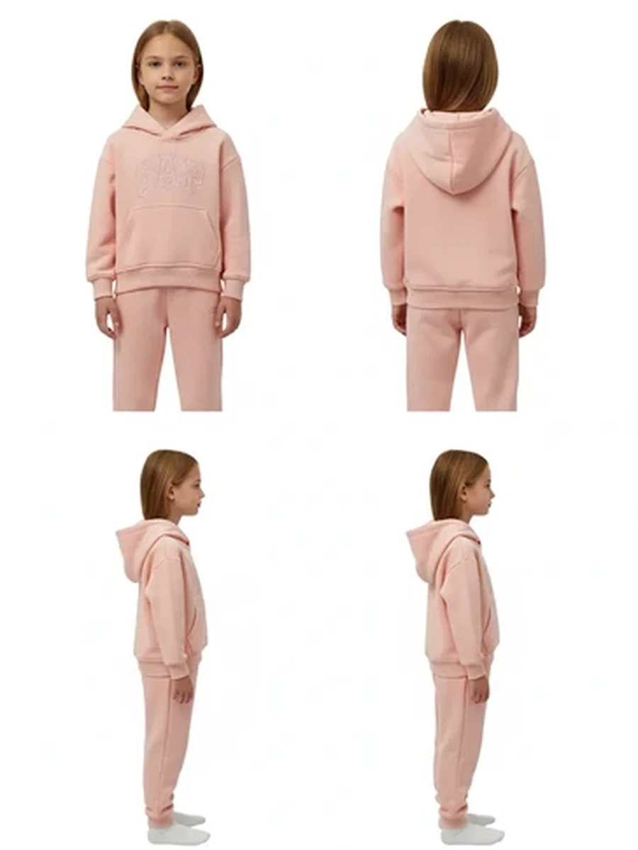 Детский спортивный костюм GAP для девочки худи и брюки розовый