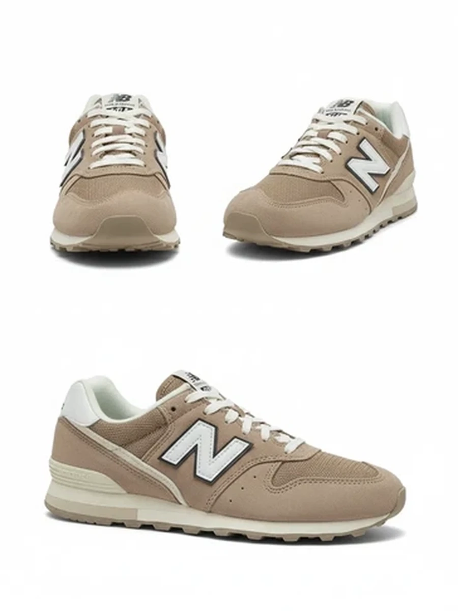 Женские кроссовки New Balance бежевые из замши для повседневной носки