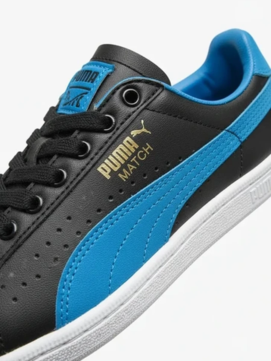 Кроссовки женские Puma Match черные из экокожи для повседневной носки