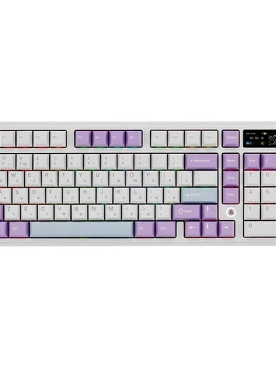 Клавиатура проводная + беспроводная AJAZZ AK980 фиолетовый [механическая, подсветка, RGB, Cyan Cloud Switch]