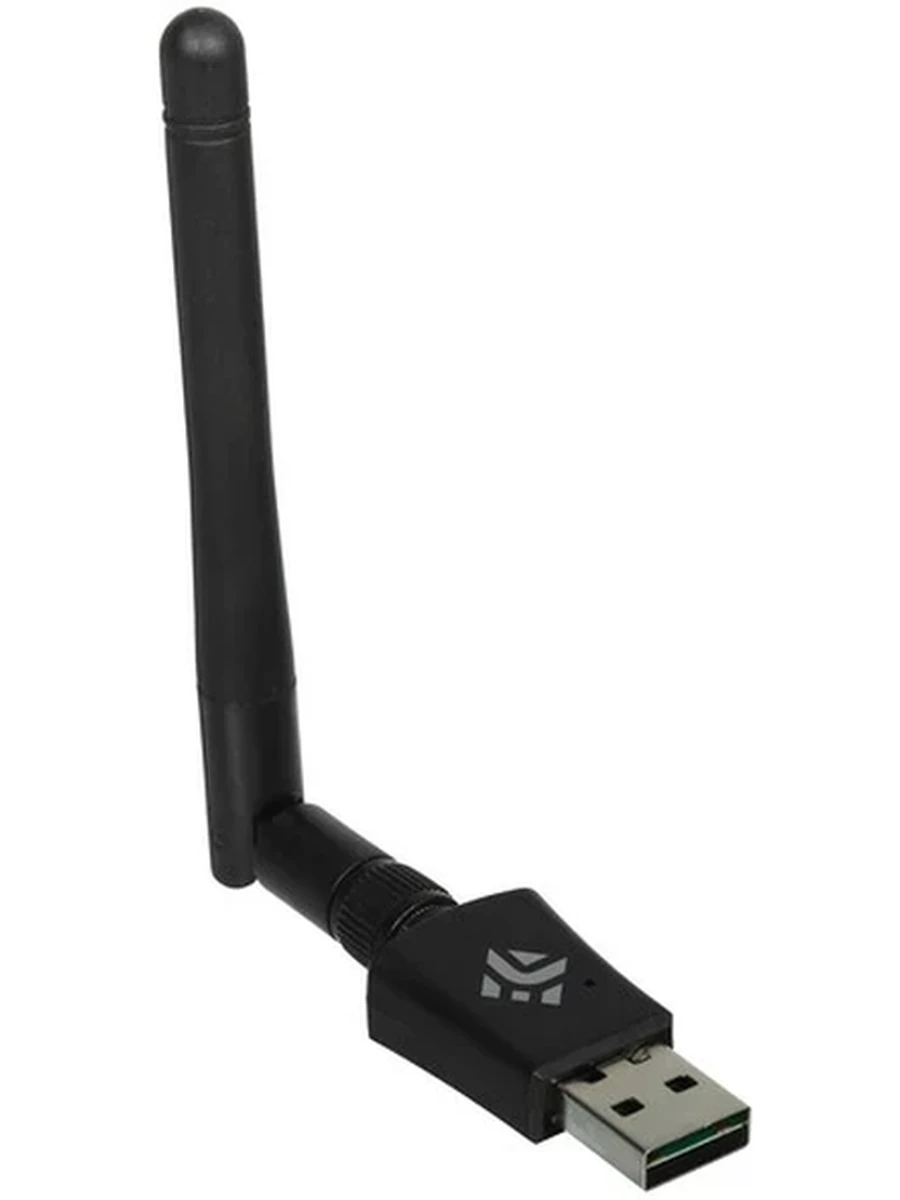 Адаптер Wi-F беспроводной DEXP DWFA-AUW02 [USB 2.0/ до 300 Mbit/s,внешняя антенна] черный
