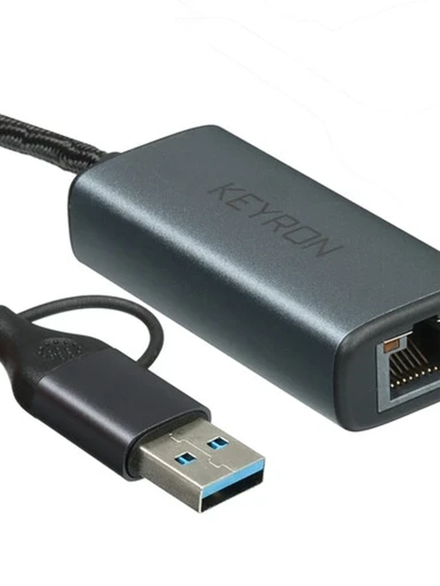 Сетевая карта KEYRON KNA-25AC [2,5 Gbps, USB Type-C/Type-A 3.0, Серый]