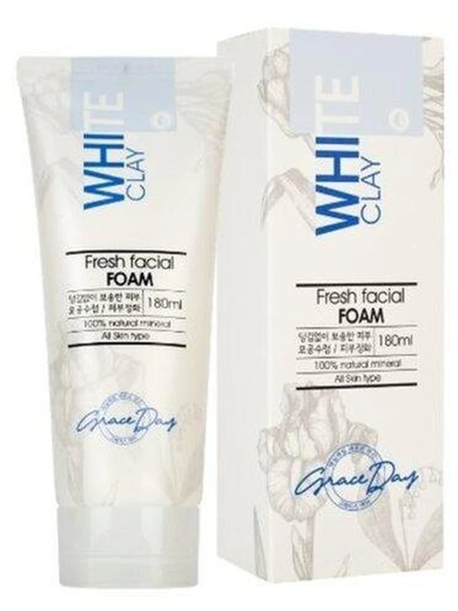 Пенка для умывания с белой глиной 180мл