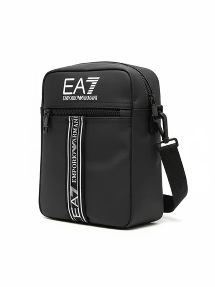 Мужская сумка через плечо EA7 Emporio Armani черная спортивная мессенджер