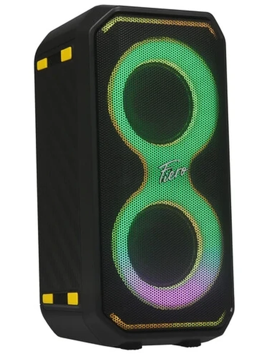 Портативная аудиосистема Fiero Hipe Torretta FRPA-130 [Bluetooth, USB, FM, 2х Jack 6,3, Jack 3,5, АКБ, 60Вт RMS, Серый]