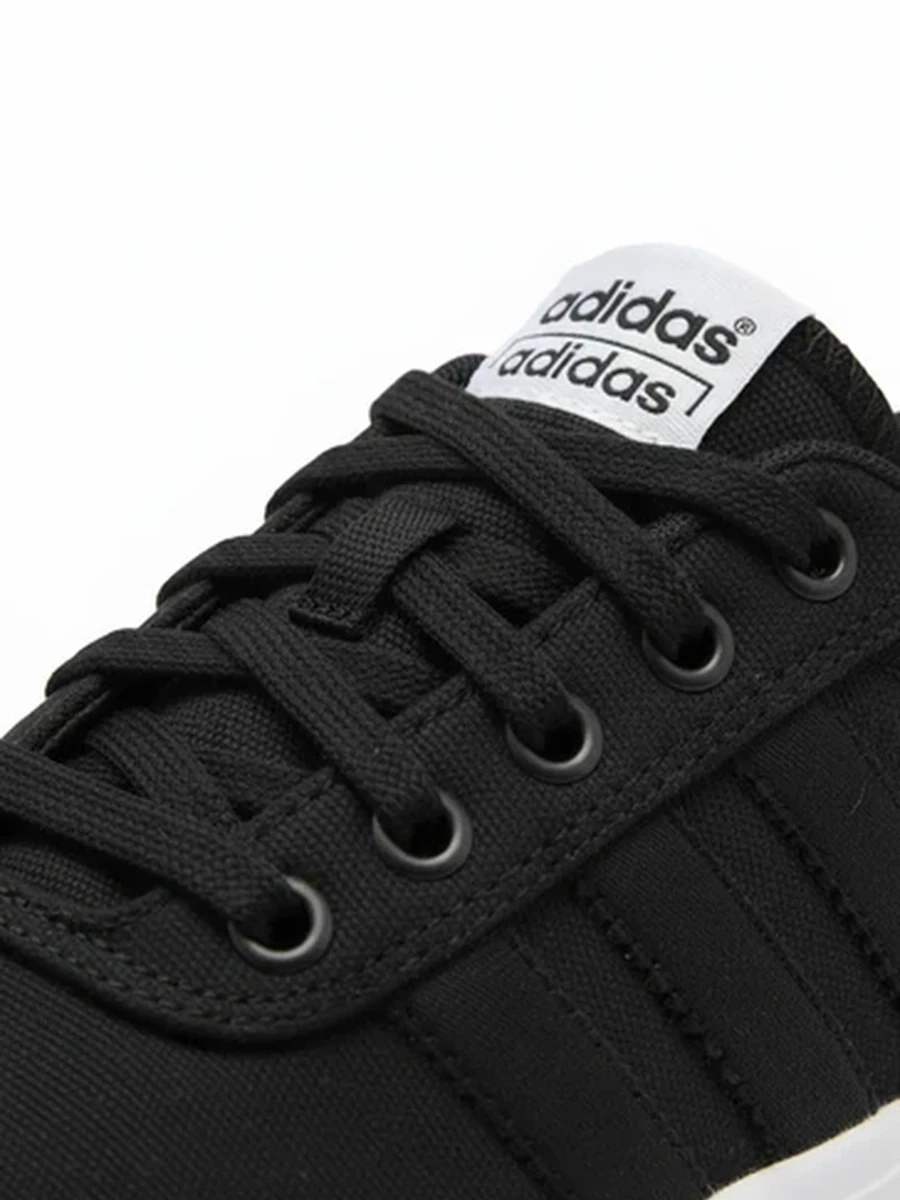 Женские Кеды Adidas черные унисекс текстильные на белой подошве