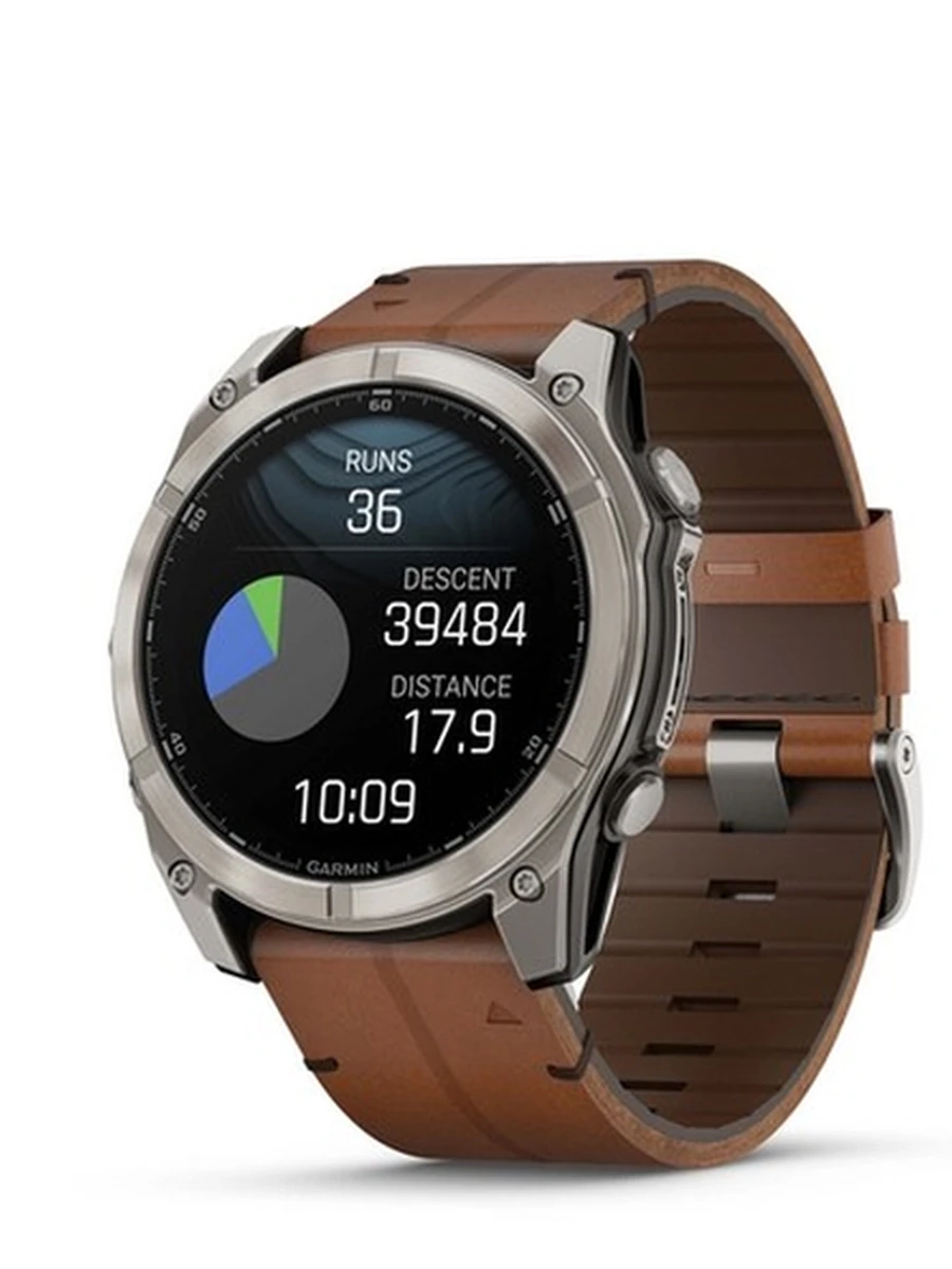 FENIX 8 - 43 MM AMOLED SAPPHIRE CARBON GREY WITH BLACK/PEBBLE GREY SILICONE BAND