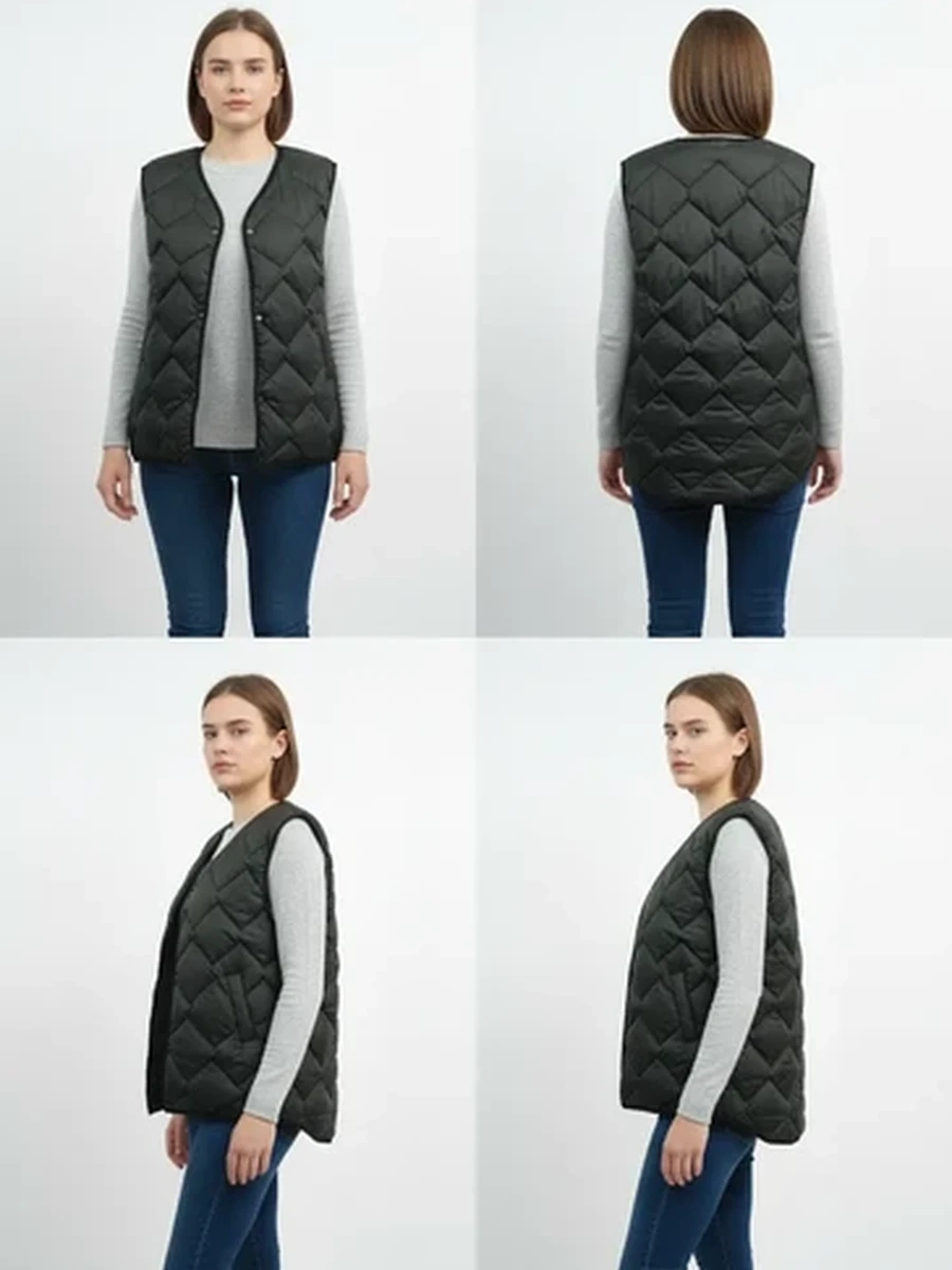 Жилет утепленный стеганый унисекс легкая демисезонная черная безрукавка