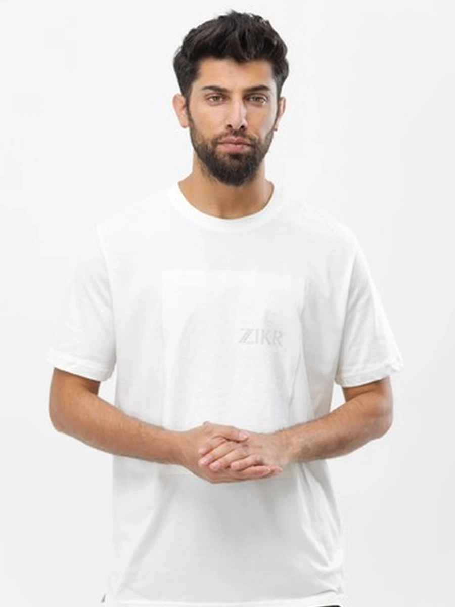 6776 Футболка ZIKR Ekru/White (48-M)