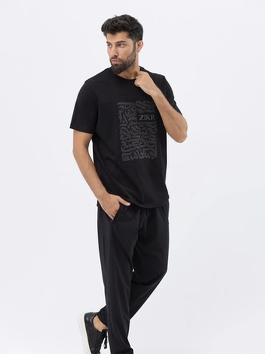 6776 Футболка ZIKR Black/Black (48-M)