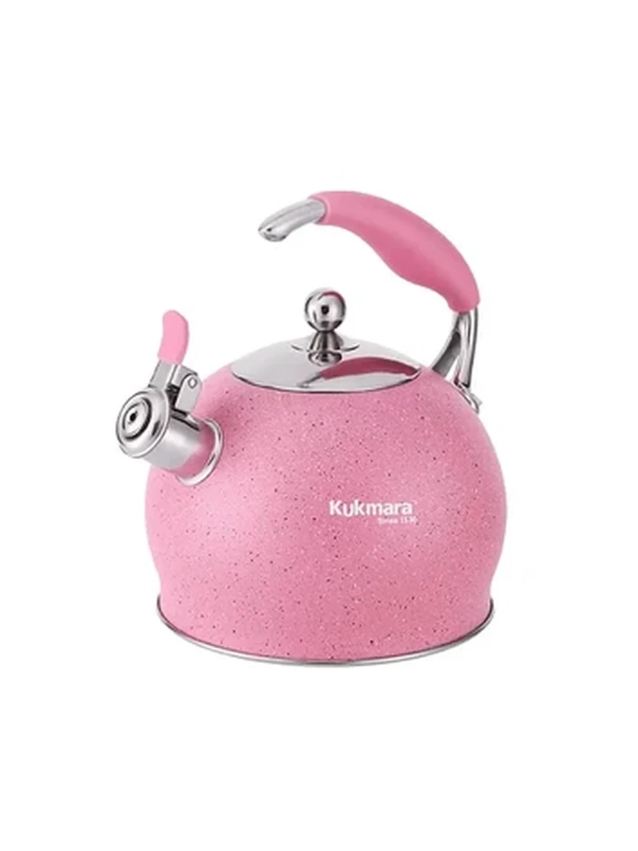 Чайник Kukmara из нержавеющей стали, со свистком, 3 л, «Rose»