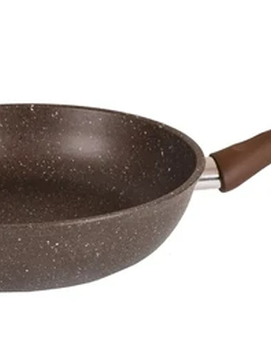 Сковорода Kukmara 24/6 см с ручкой АП (кофейный мрамор) линия Marble Induction