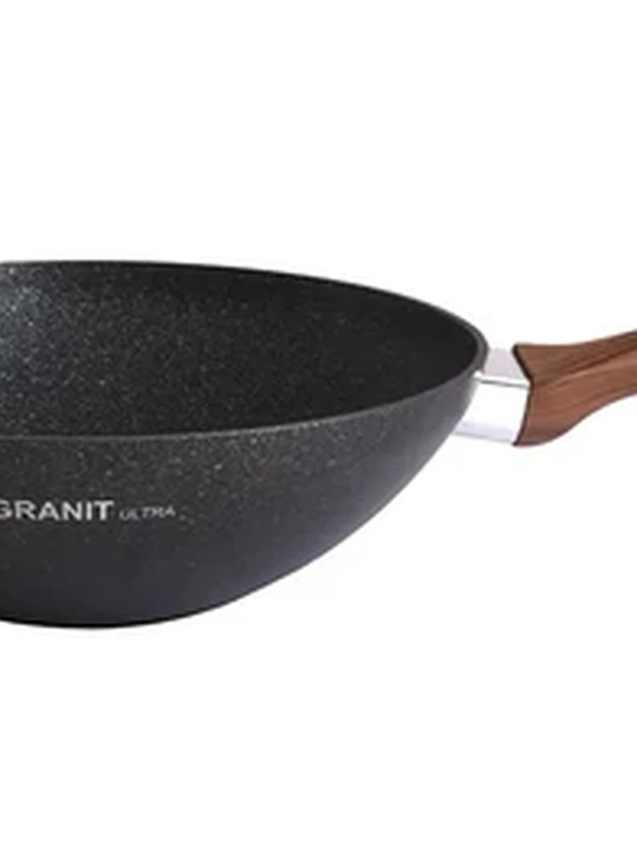 Сковорода Kukmara WOK 28/9,5 см с ручкой, АП линия Granit ultra (Blue)