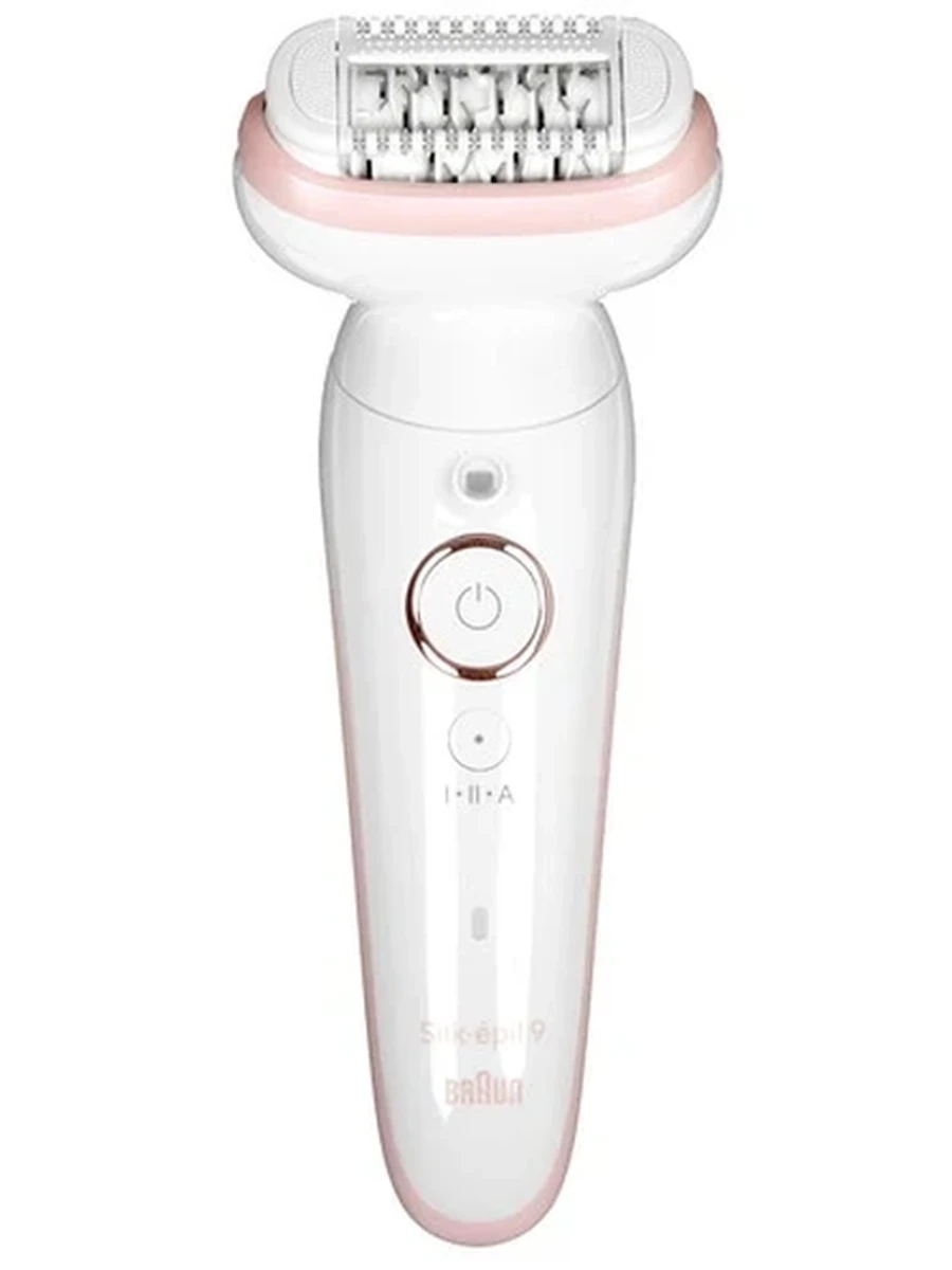 Эпилятор Braun S9 SES 9-030 белый [скорости-2, пинцетов-40, съемные насадки/головки-3 шт, питание-от аккумулятора]