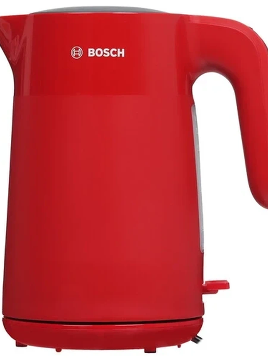 Электрочайник BOSCH TWK 2M164 [пластик, 1.7 л, 2400 Вт, фильтр, скрытый нагревательный элемент, красный, серый, в комплекте: 1 шт]