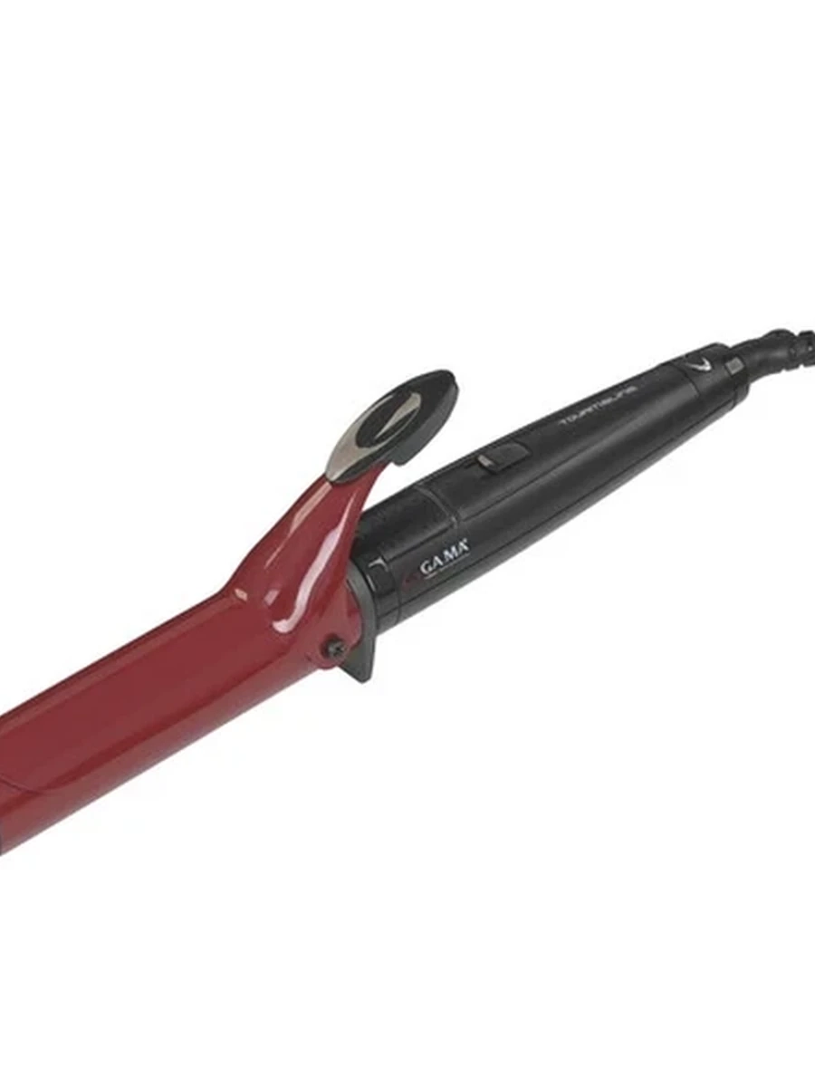 Щипцы для завивки волос GA.MA Curling Iron Tourmaline 33 красный, черный [обычные, диаметр-33 мм, фиксатор, режимов-1, до 220°, керамическое]
