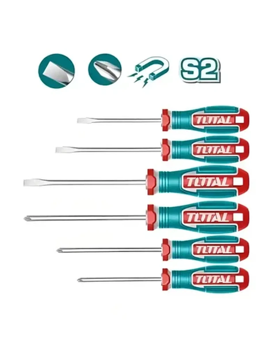 НАБОР ОТВЕРТОК TOTAL SCREWDRIVER SET 6ШТ TKSDS0626
