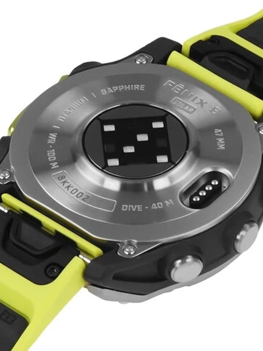 Смартчасы Garmin Fenix 8 47mm Saph Titanium Amp Yellow-Graphite Sln