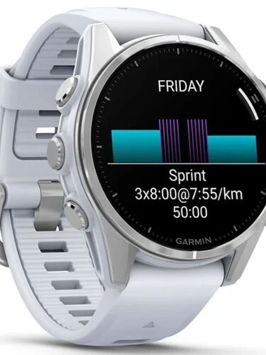 Смартчасы Garmin Fenix 8 43mm Amoled Silver Whitestone Sln