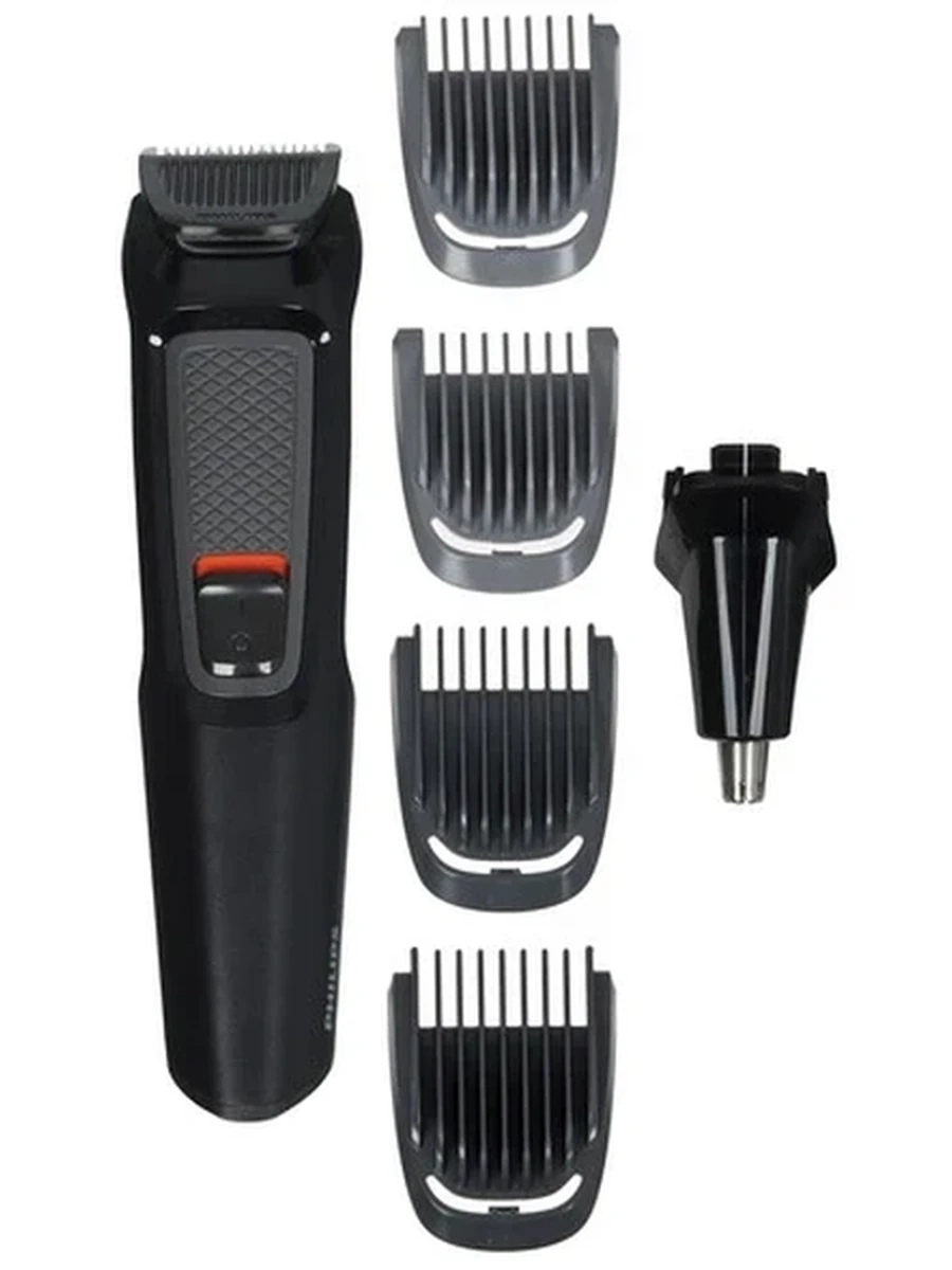 Триммер Philips MG3711/15 черный [длина 0.5-5 мм, смена насадок, насадок-6, автономное, нерж.сталь]