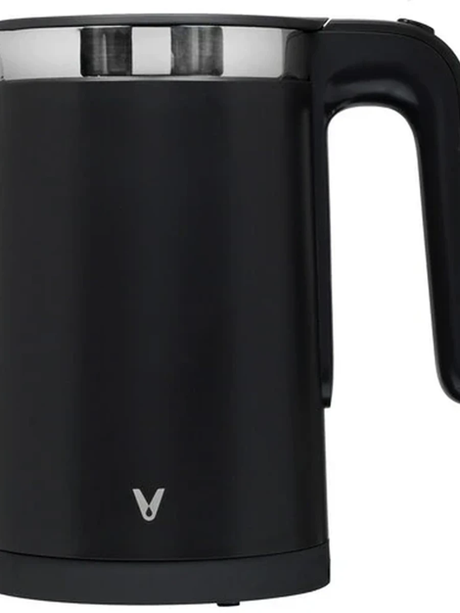 Электрочайник Viomi Smart Kettle Black [Метал/пластик, 1.5 л, 1800 Вт, скрытый нагревательный элемент, упр. со смартфона, терморегулятор, черный]