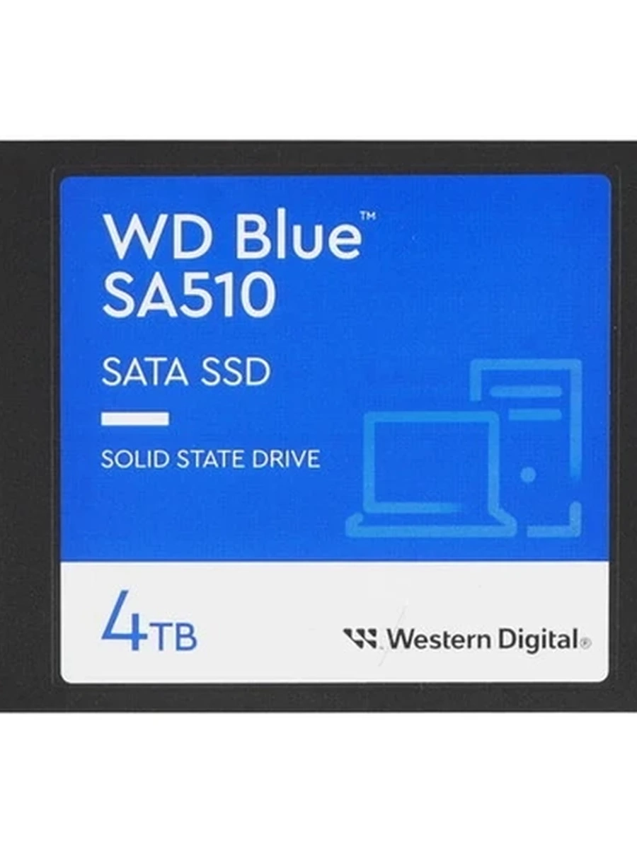 Твердотельный накопитель SSD 2.5" SATA-3 4Tb WD Blue 3D NAND [WDS400T3B0A] TLC 3D NAND (R560/W530MB/s) CN