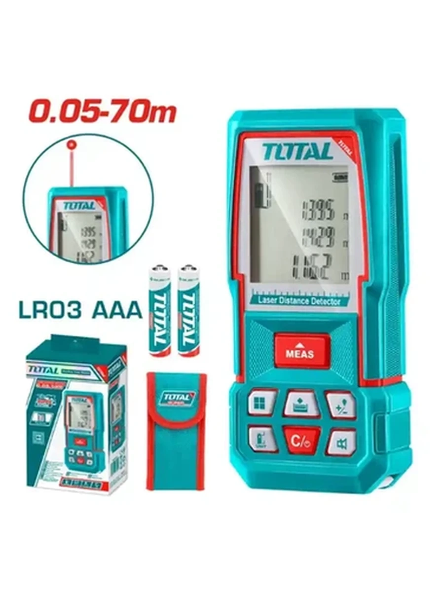 ДАЛЬНОМЕР ЛАЗЕРНЫЙ TOTAL 70М TMT57026