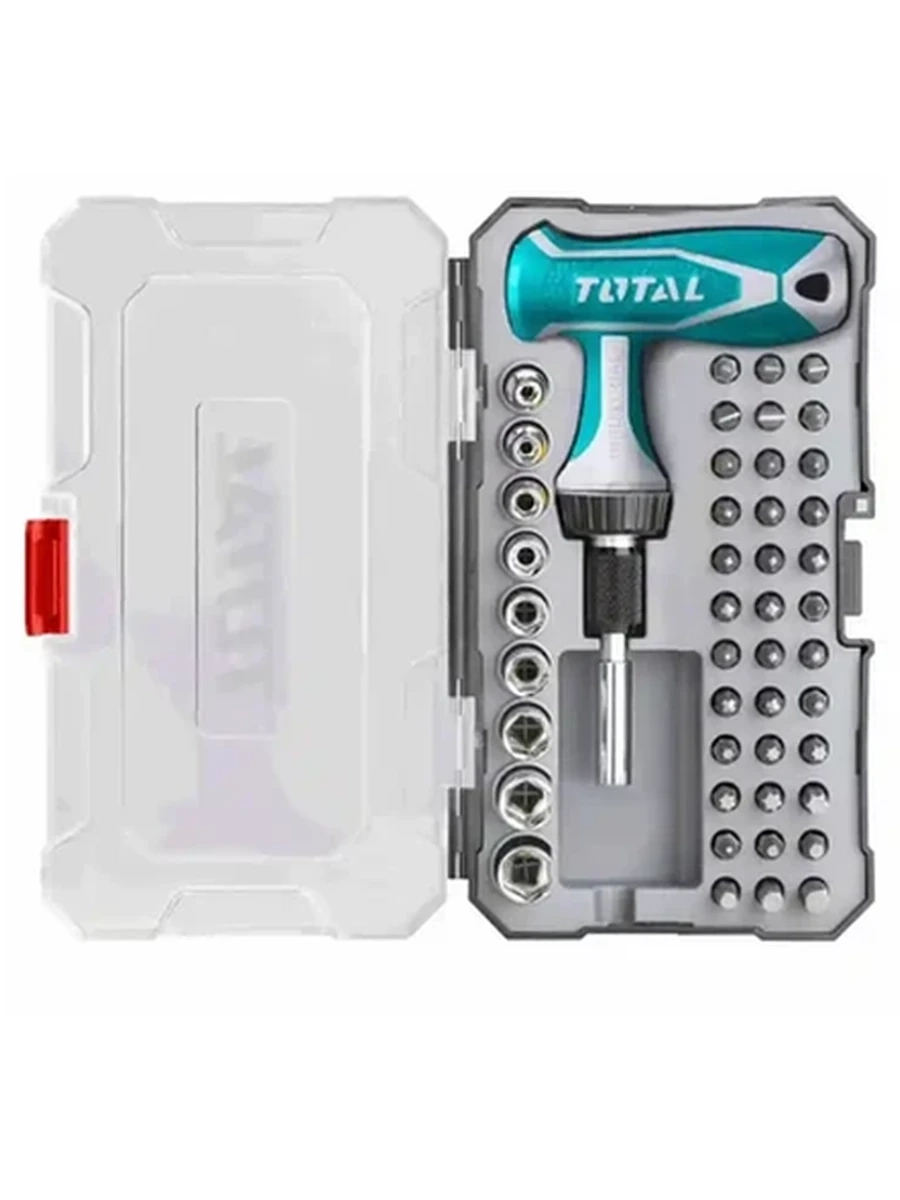 НАБОР ОТВЕРТОК TOTAL T-HANDLE 47ШТ TACSD30476