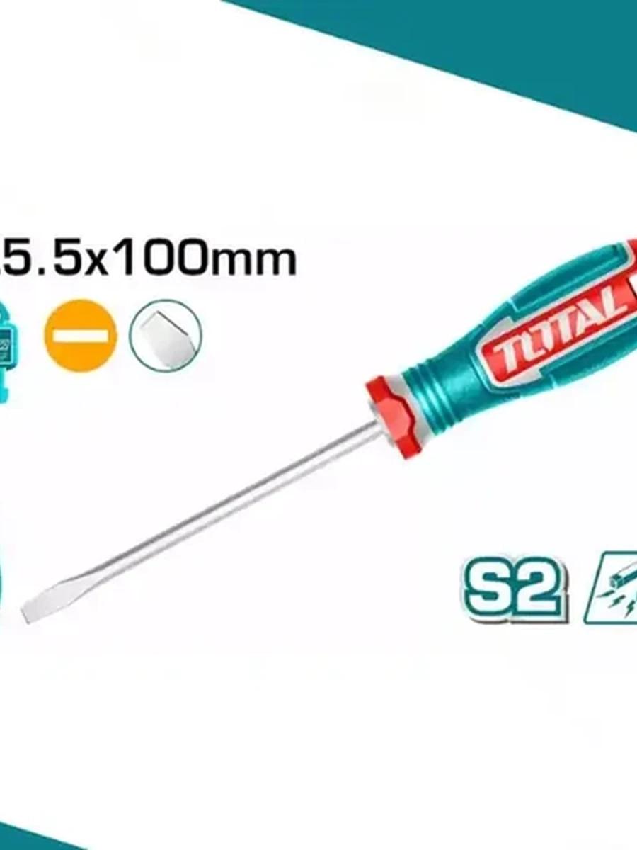 ОТВЕРТКА ШЛИЦЕВАЯ TOTAL SL5.5X100MM TSDSL5100