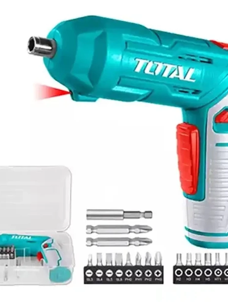 ОТВЕРТКА АККУМУЛЯТОРНАЯ TOTAL 4V TSDLI0442