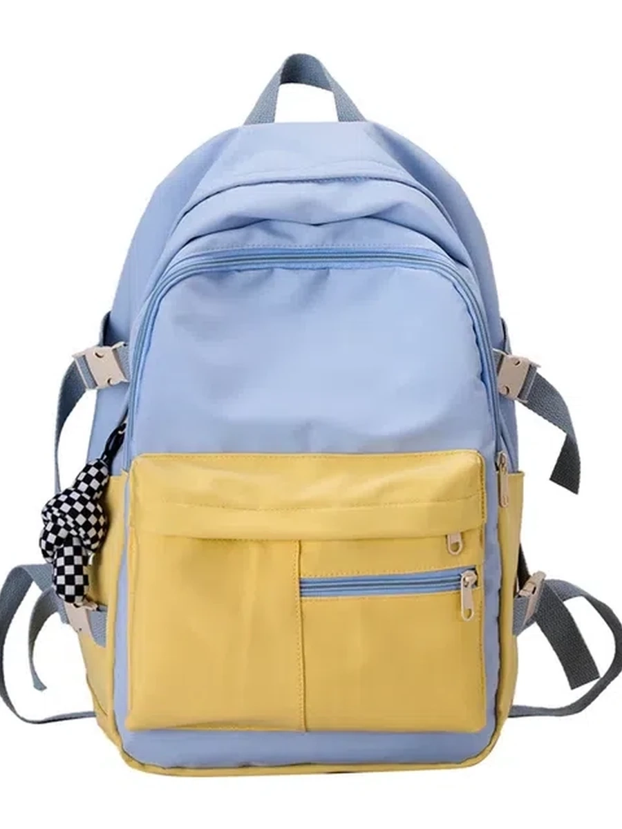 Модный милый двухслойный рюкзак для женщин, водонепроницаемый нейлоновый школьный ранец, простые сумки на плечо для молодых девушек, сумки для книг, рюкзаки для ноутбука