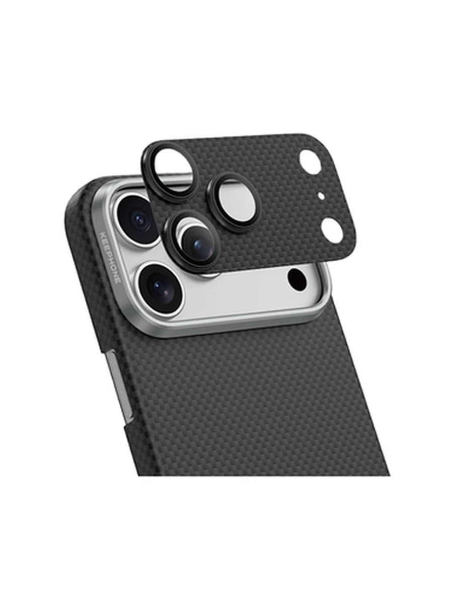 Защитное стекло на Камеру KEEPHONE KP-SPL021 KEVLAR LENS iP 17 Pro (Jet Black)