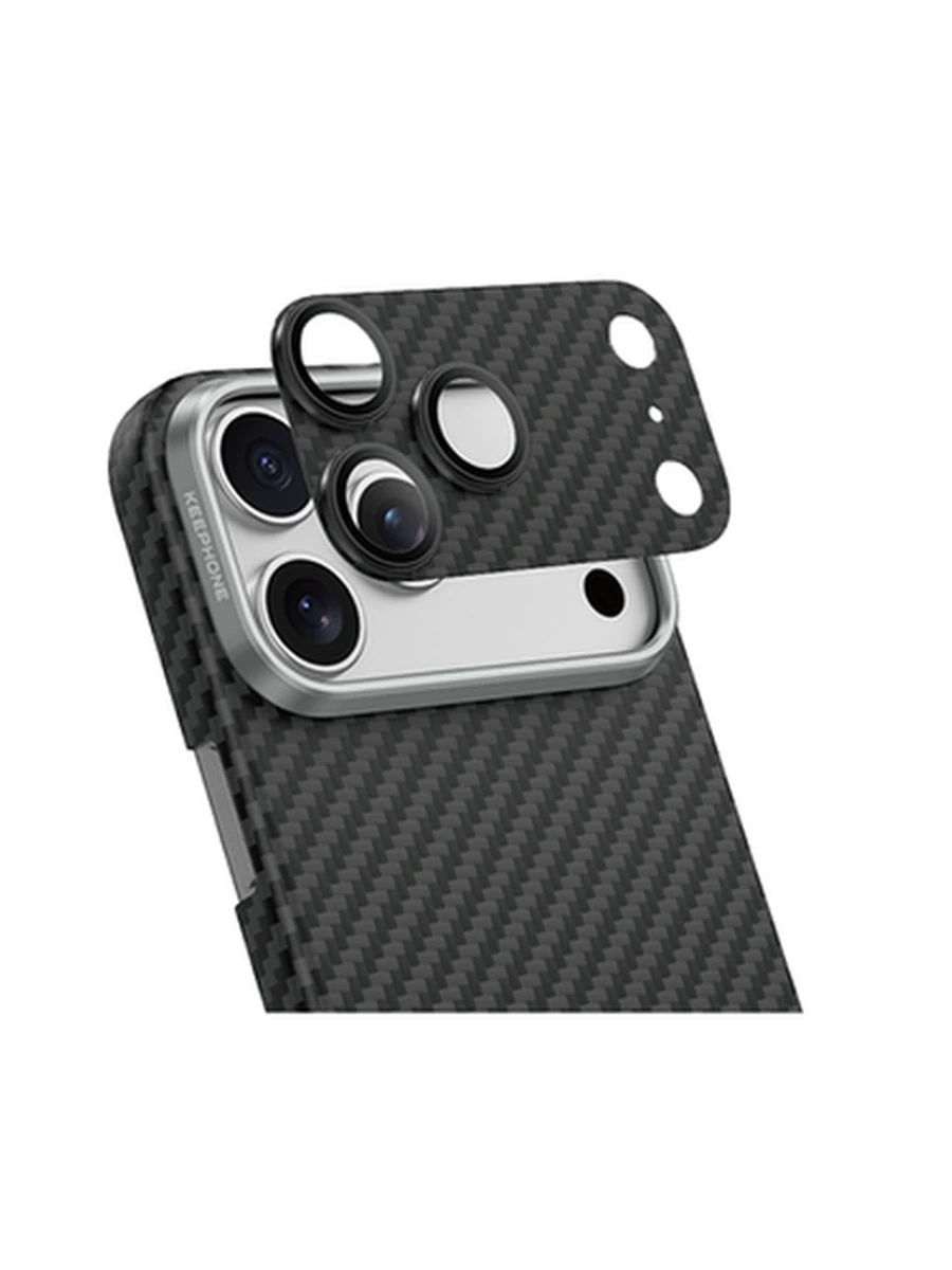 Защитное стекло на Камеру KEEPHONE KP-SPL021 KEVLAR LENS iP 17 Pro Max (TWill Black)