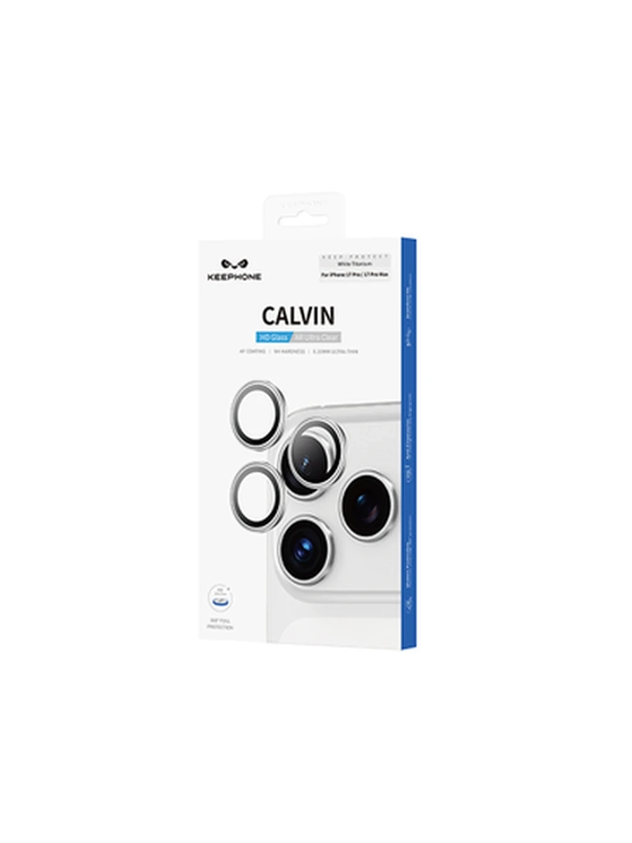 Защитное стекло на Камеру KEEPHONE KP-SPL008 CALVIN  CAMERA LENSIphone 17Pro/17Pro M (SILVER)
