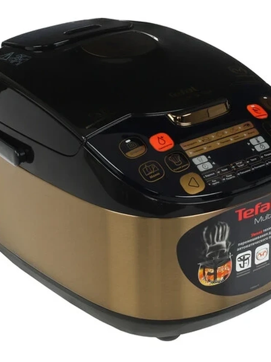 Мультиварка Tefal RK901F32 [5 л, 750 Вт, управление - кнопки, программ - 71, поддержание температуры, отложенный старт, черный, бронзовый]