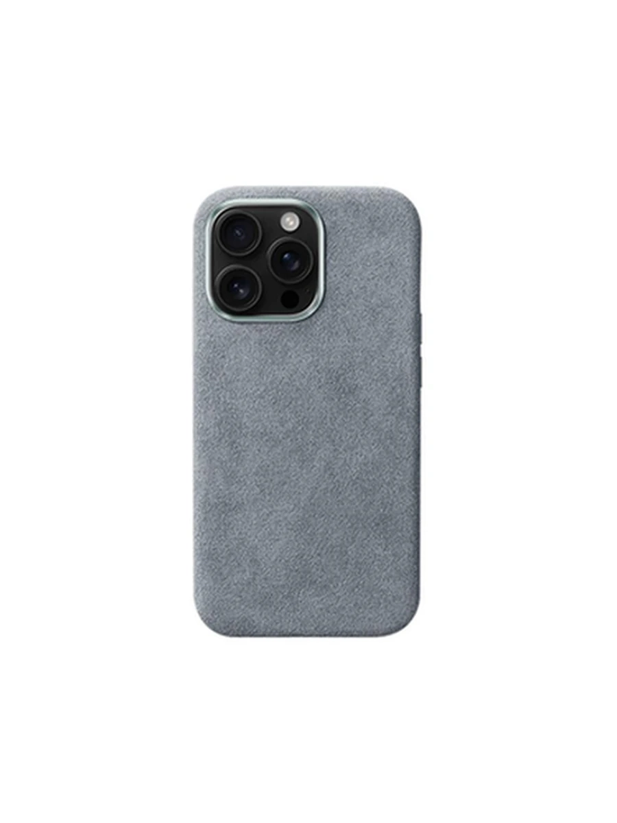 Чехол YTF-Carbon MagSafe(Big Hole Ring) Alcantara Iphone 15Pro Gray