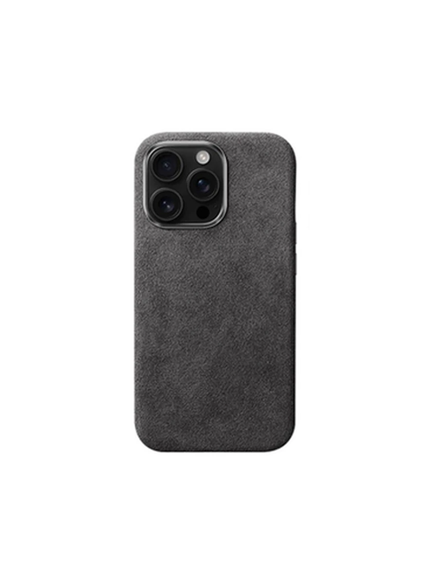Чехол YTF-Carbon MagSafe(Big Hole Ring) Alcantara Iphone 15Pro Black