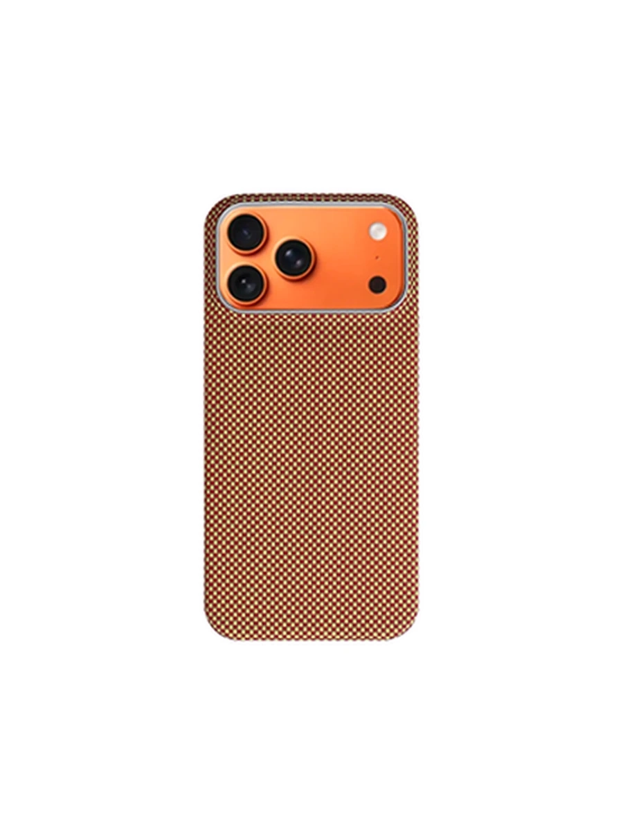 Чехол KEVLAR Tactile Woven  Iphone 17Pro Max PLAIN ORANGE(0.8MM)ULTRA-SLIM