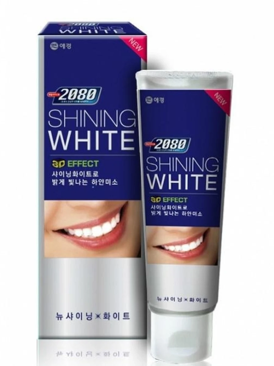 Зубная паста Dental Clinic 2080 сияющий белый с 3D эффектом сияющий белый с 3D эффектом 100гр.