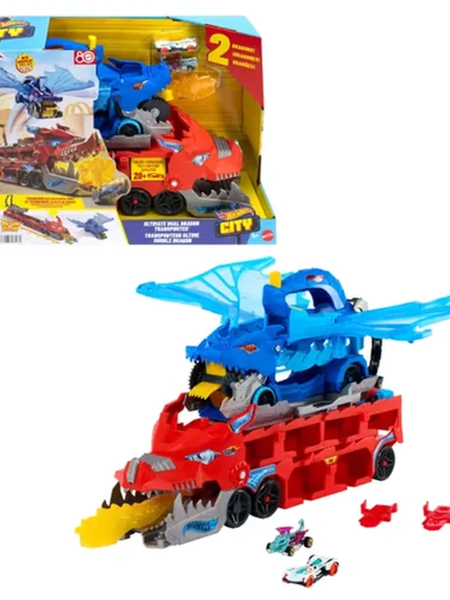 Автовоз Hot Wheels Дракон-перевозчик JBM72
