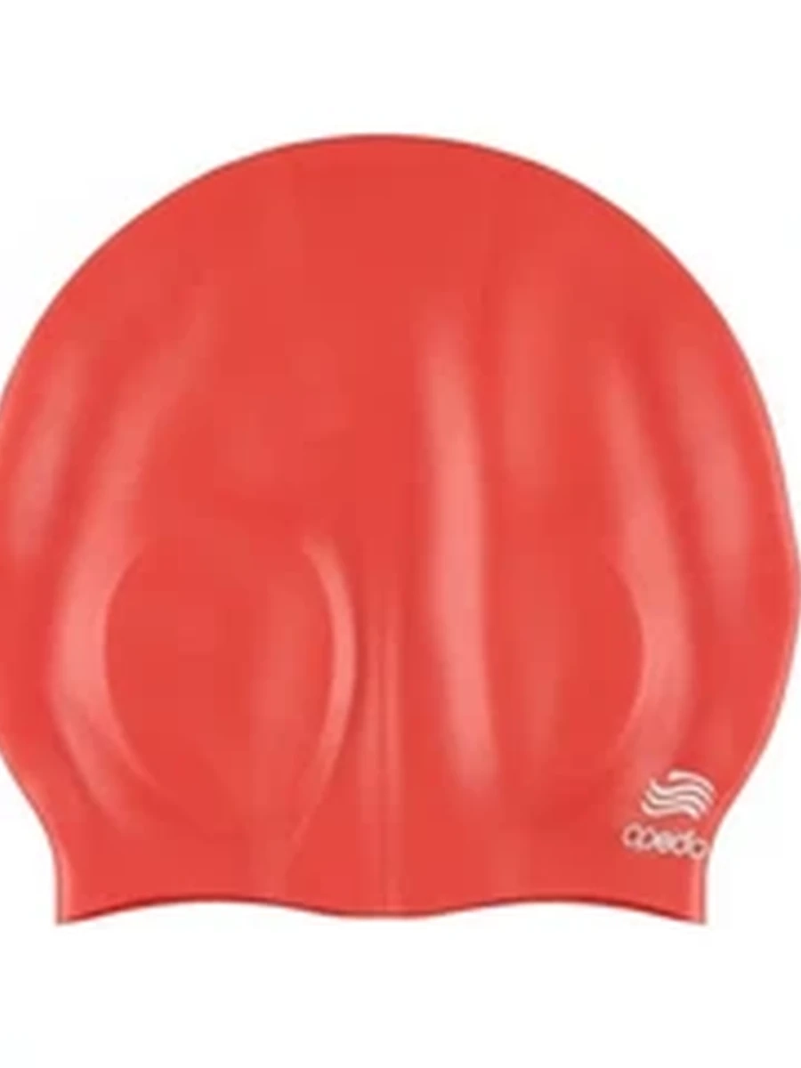 Силиконовая шапочка для плавания унисекс для взрослых и подростков красная