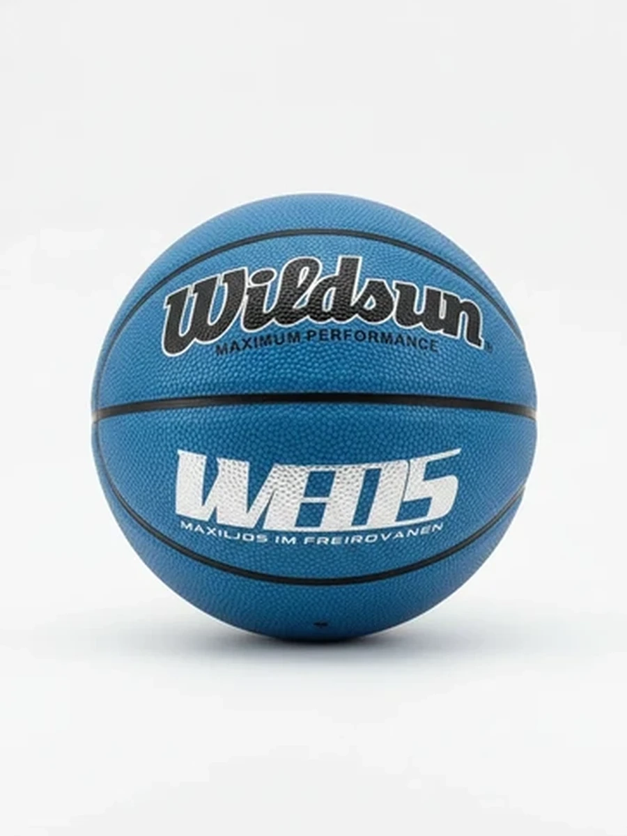 Баскетбольный мяч Wildsun WTB синий для игры на улице и в зале
