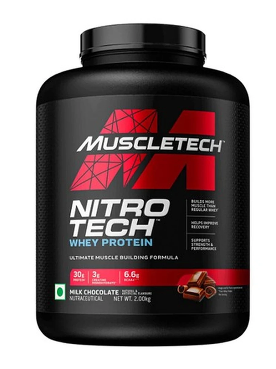 Сывороточный протеин. Nitrotech, Muscletech , Whey protein, 1.8кг