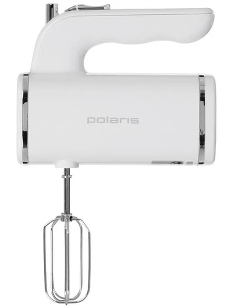 Миксер Polaris PHM 7021 [750 Вт, ручной, скоростей - 5, насадок - 4 шт, турборежим, белый, серебристый]
