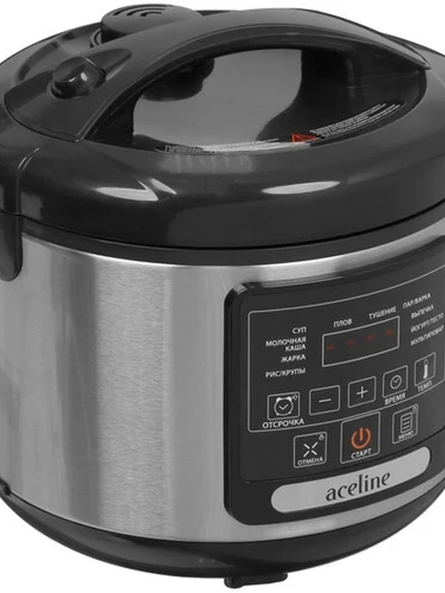 Мультиварка Aceline AMC553  [3 л, 550 Вт, управление - кнопки, программ - 10, поддержание температуры, отложенный старт, черный]
