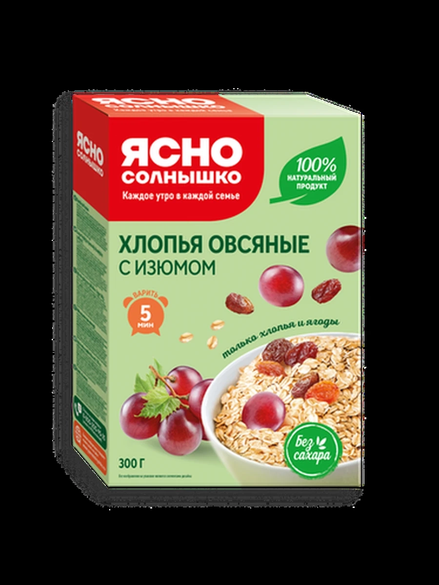 Хлопья Овсяные с изюмом 300 г