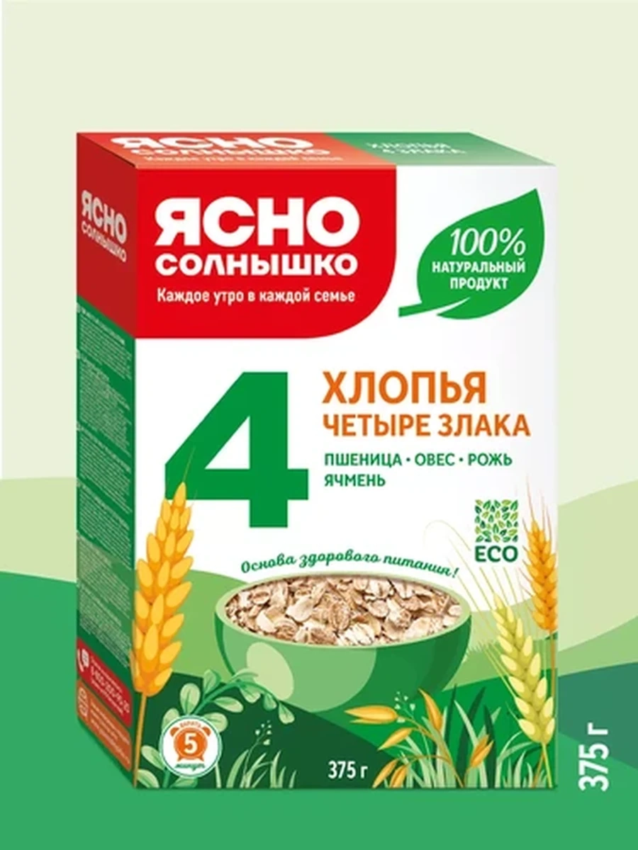 Хлопья 4 злака 375 г