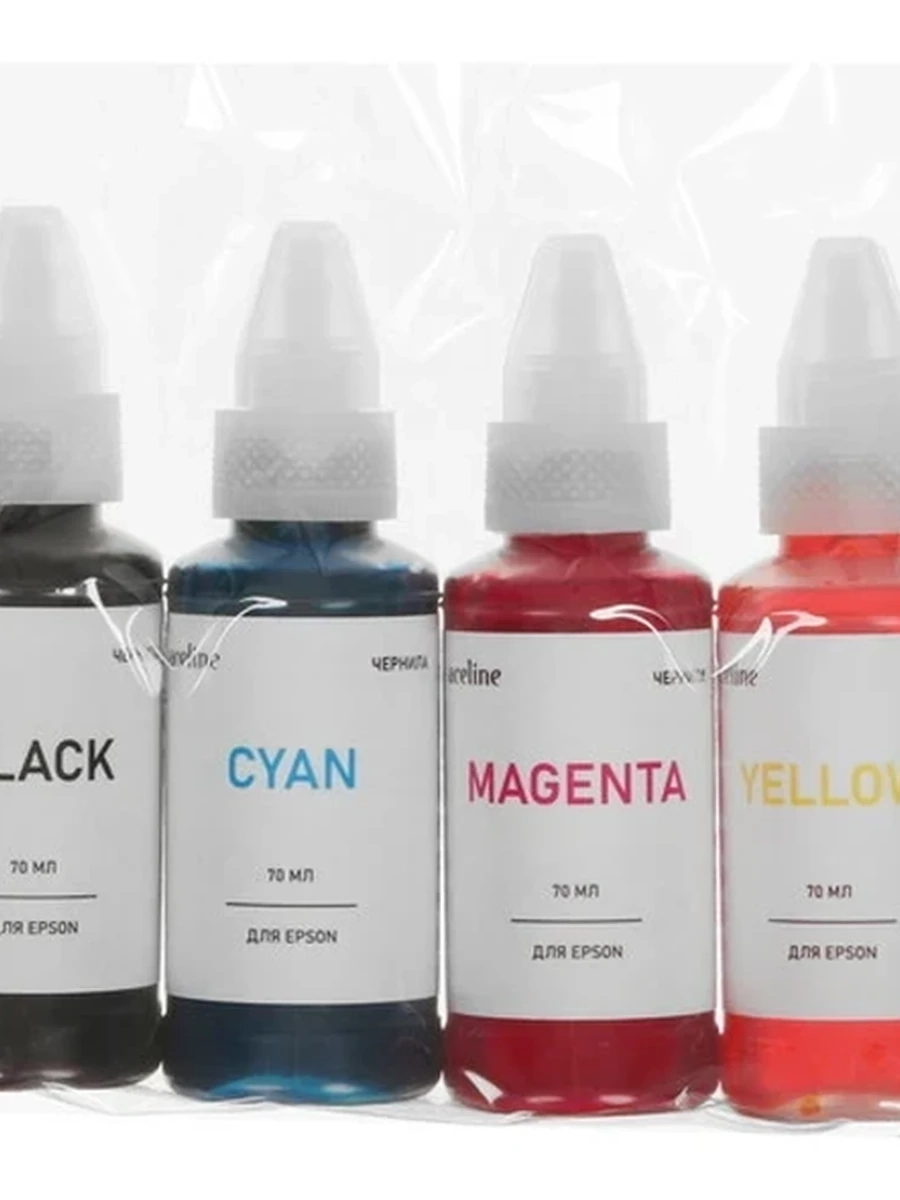 Набор чернил Aceline для Epson T664/T673, водорастворимые, комплект CMYK, 4x70 мл (совм)