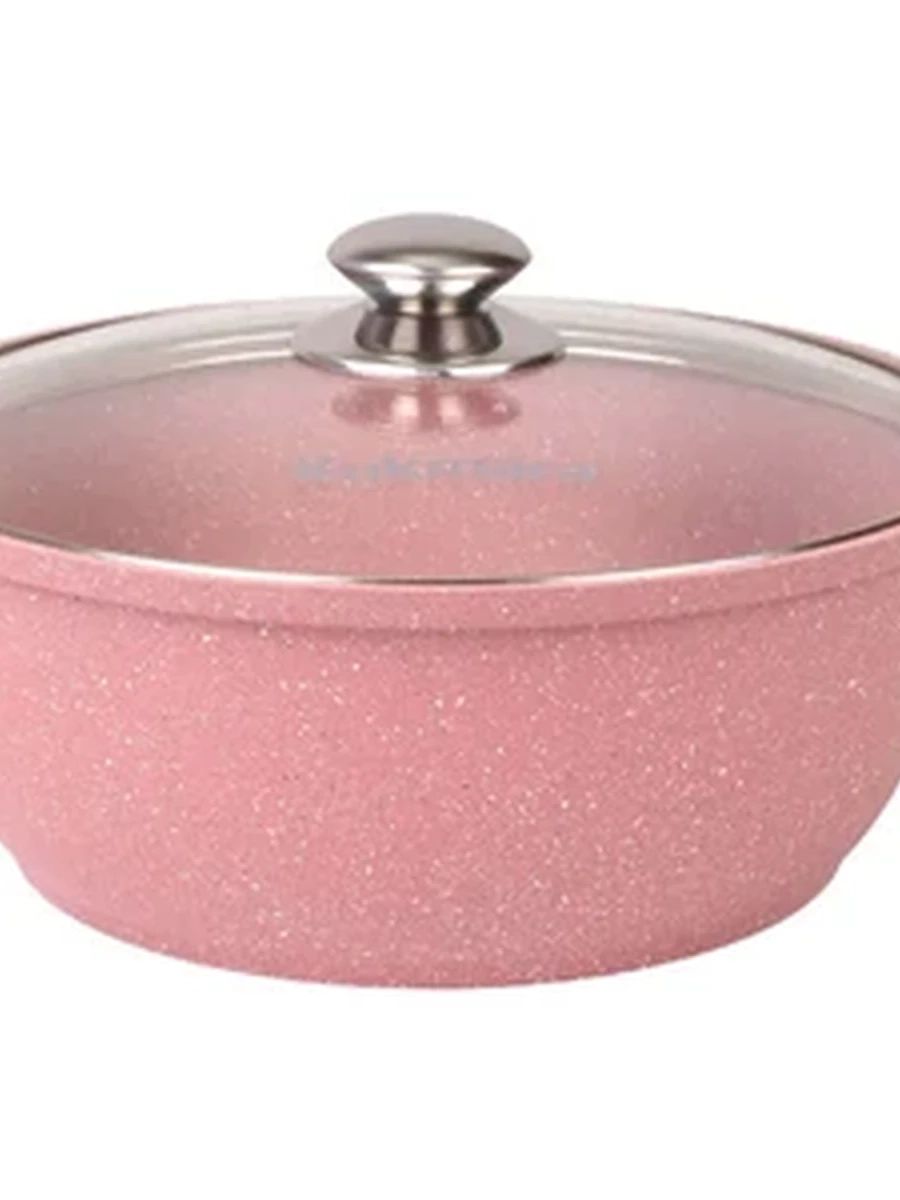 Кастрюля-жаровня Kukmara 4л со стеклянной крышкой, АП линия Trendy style (rose)
